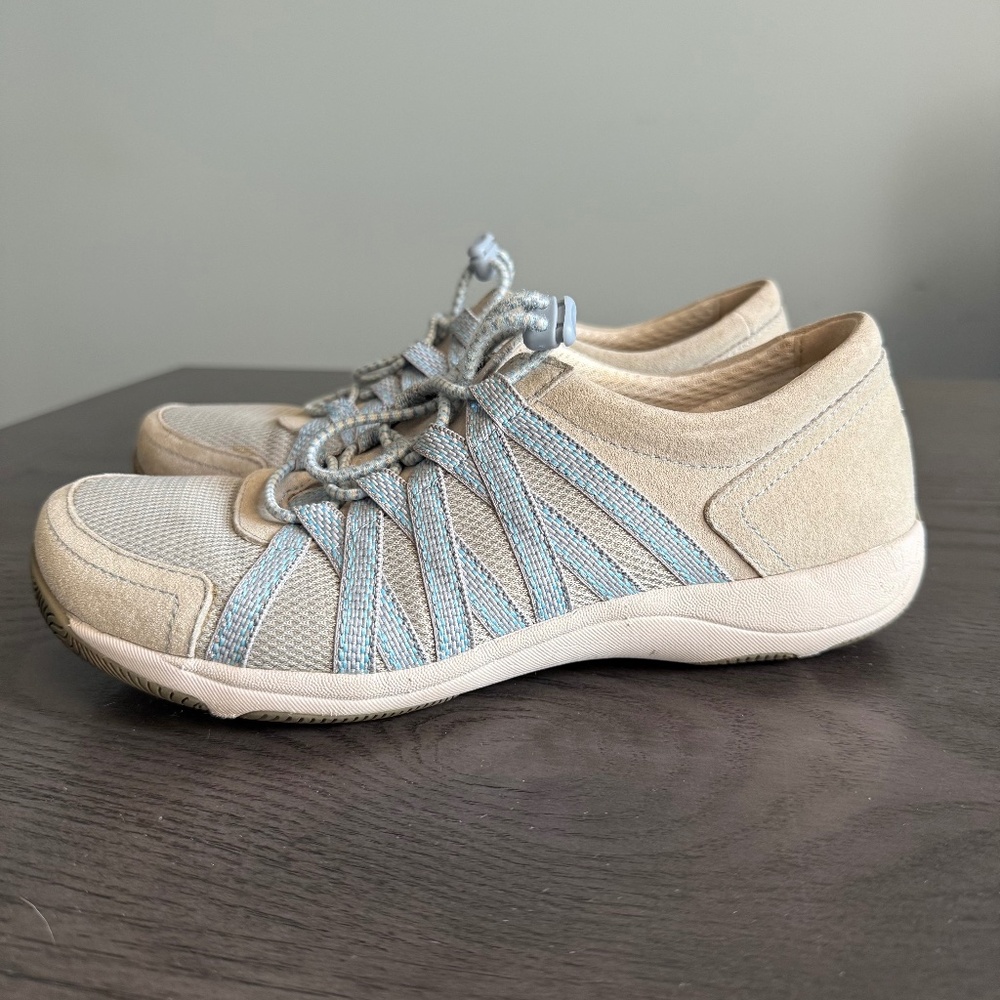Dansko Honor Women's Comfort Leather Elastic‎ Lace Sneaker Size 37 (4509941005)